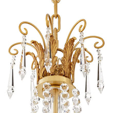 Load image into Gallery viewer, Chandelier Duvaux antique gold finish
