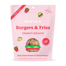 Load image into Gallery viewer, Bocce's Bakery Burgers &amp; Fries Biscuit Dog Treats 5oz
