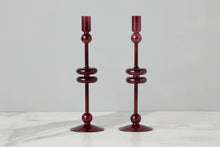 Load image into Gallery viewer, Glass Candlestick Pair
