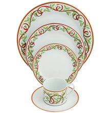 Load image into Gallery viewer, Winter Festival White 5 Piece Place Setting
