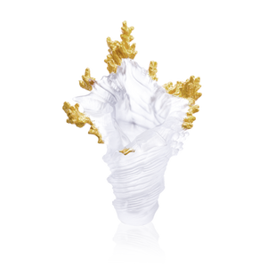 Coral Sea Gilded White Large Vase