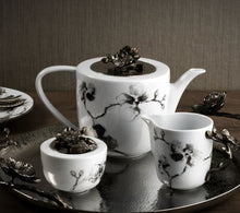 Load image into Gallery viewer, Black Orchid Porcelain Teapot - By Michael Aram
