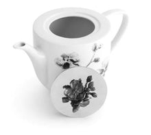 Load image into Gallery viewer, Black Orchid Porcelain Teapot - By Michael Aram
