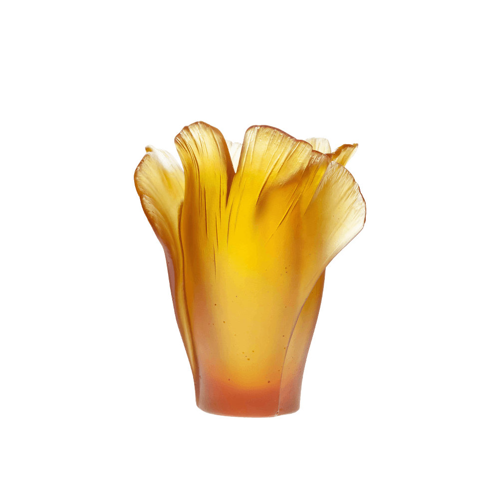Medium Ginkgo Vase in Amber