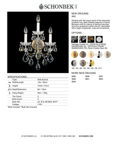 Wall Sconce - New Orleans Collection by Schonbek