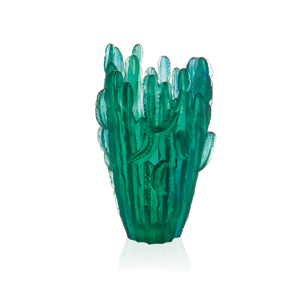 Large Jardin de Cactus Green Vase by Emilio Robba