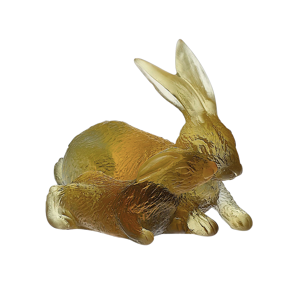 Rabbits Chinese Horoscope in Amber & Grey