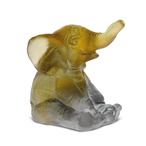 Mini Elephant in Amber & Grey