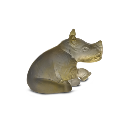 Mini Rhinoceros in Amber & Grey