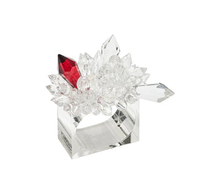 Zénith Napkin Rings in Crystal, Set of 4 in a Gift Box