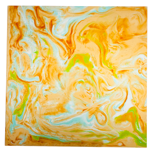 Seasons Decorative Panel in Amber, Blue, & Green
