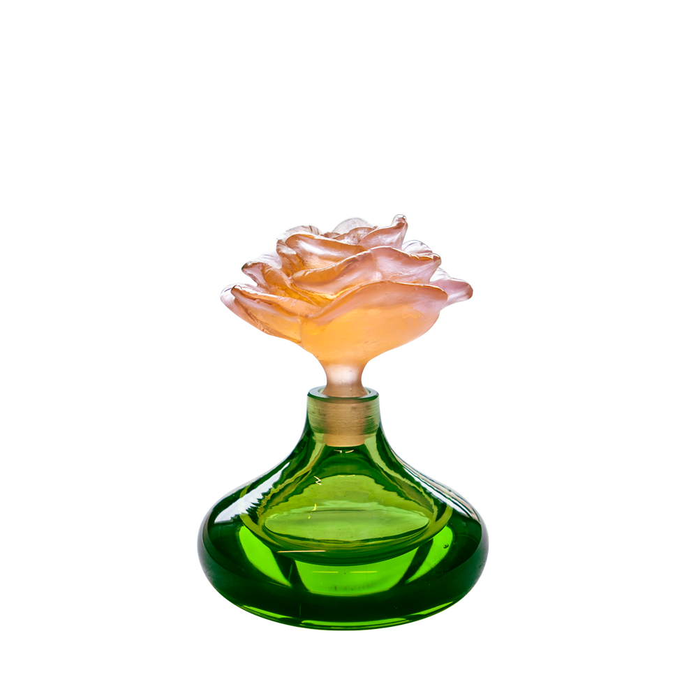 Rose Romance Perfume Bottle in Green