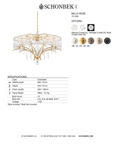 Chandelier - Bella Rose Collection by Schonbek