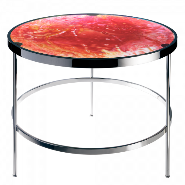 Imprevisible Side Table in Solar Red & Amber