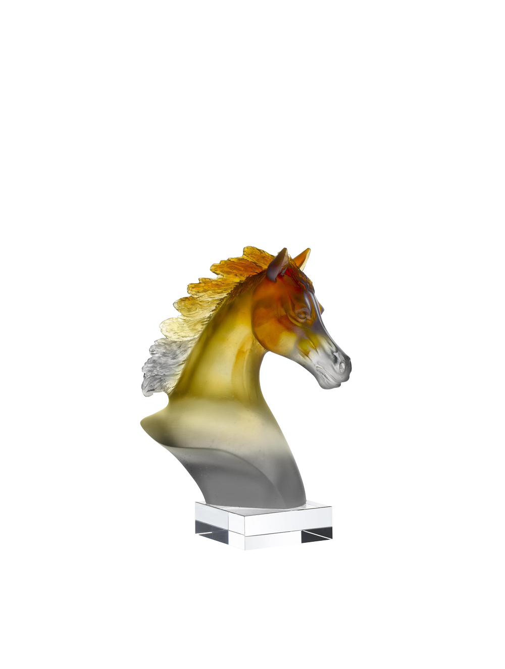 Arabian Horse Head in Amber & Grey