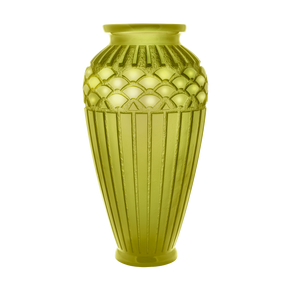 Large Rhythms Vase in Olive Green