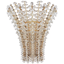 Load image into Gallery viewer, Serafina Medium Sconce in Hand-Rubbed Antique Brass with Crystal
