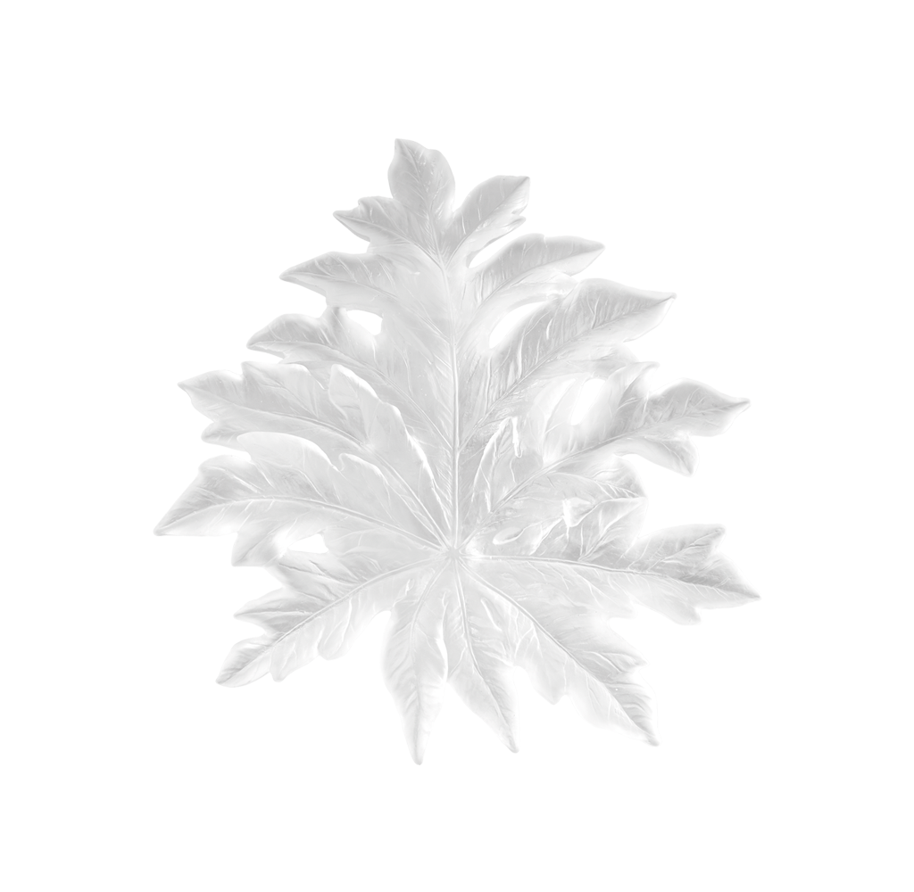 Small Long-Fixture BornÃ©o Wall Leaf in White by Emilio Robba