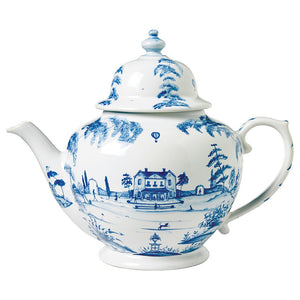 Country Estate Delft Blue Teapot Main House - By Juliska