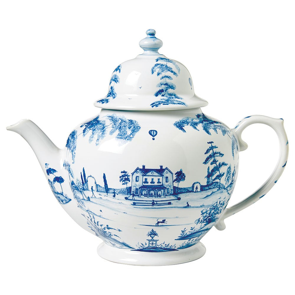 Country Estate Delft Blue Teapot Main House - By Juliska