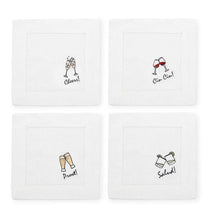 Load image into Gallery viewer, S/4 Cocktail Napkin 6X6 - Cheers Collection - By Sferra
