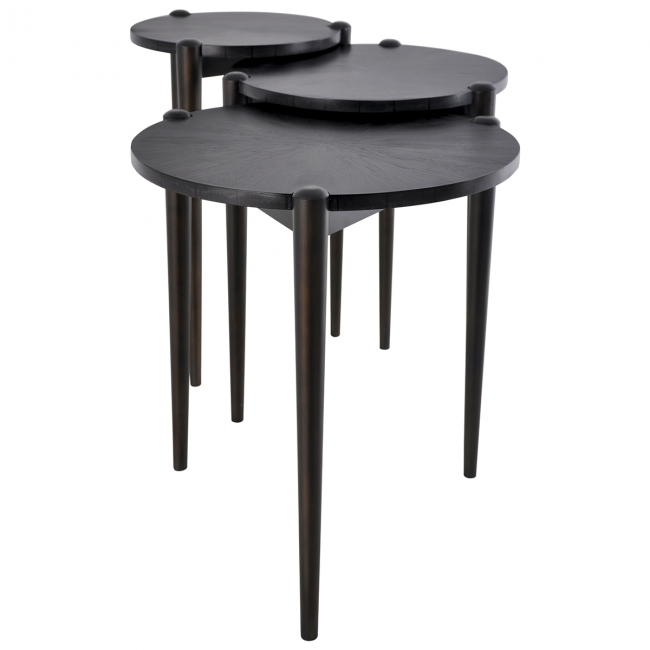 CLIVE BUNCHING SIDE TABLES, SET OF 3