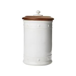 Berry & Thread Whitewash 11.5" Canister with Wooden Lid - By Juliska