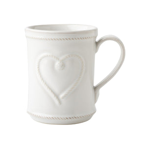 Berry & Thread Whitewash Cupfull of Love Mug - By Juliska