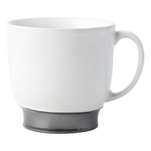 Emerson White/Pewter Coffee/tea Cup - By Juliska