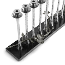 Load image into Gallery viewer, Black Orchid Menorah - By Michael Aram
