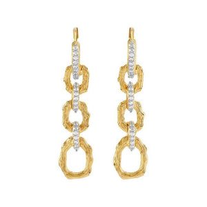 Enchanted Forest Link Earrings with Diamonds