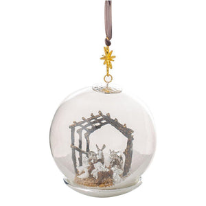 Manger Snow Globe Ornament - By Michael Aram