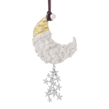 Load image into Gallery viewer, Santa Moon Ornament Wht/Gld - By Michael Aram
