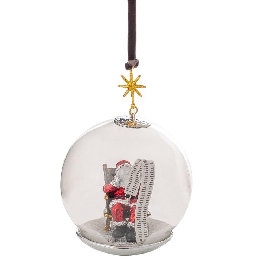Santa Snow Globe Ornament - By Michael Aram