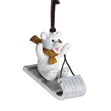 Load image into Gallery viewer, Sledding Teddy Ornament - By Michael Aram
