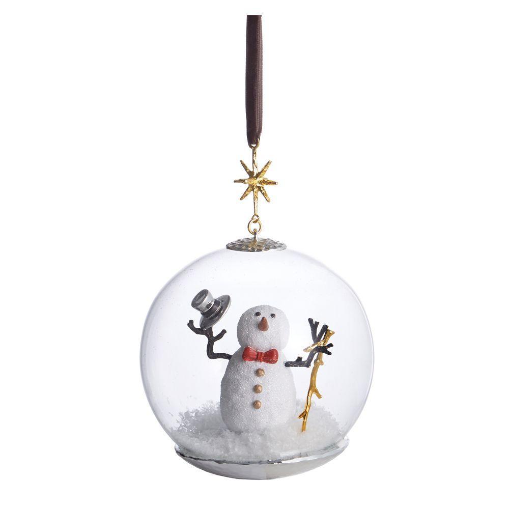 Snowman Snow Globe Ornament - By Michael Aram