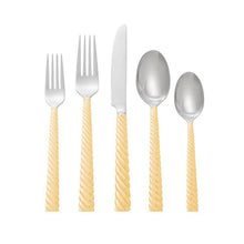 Load image into Gallery viewer, Twist 5pc Flatware Set - Gold - By Michael Aram
