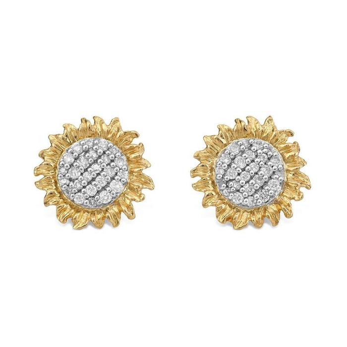 Vincent 11mm Stud Earrings with Diamonds