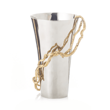 Load image into Gallery viewer, Wisteria Gold Medium Vase - By Michael Aram
