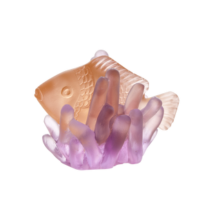 Small Amber Fish in Purple Anemone