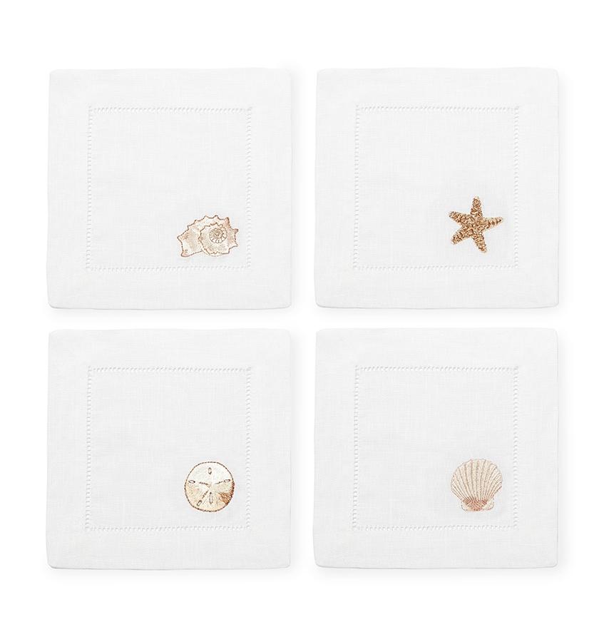 S/4 Cocktail Napkin 6X6 - Beachcomber  Collection - By Sferra
