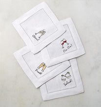 Load image into Gallery viewer, S/4 Cocktail Napkin 6X6 - Cheers Collection - By Sferra
