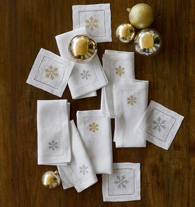 S/4 Cocktail Napkin 6X6 - Frost Collection - By Sferra