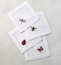Load image into Gallery viewer, S/4 Cocktail Napkin 6X6 - Insetti Collection - By Sferra
