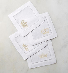 S/4 Cocktail Napkin 6X6 - Royalty Collection - By Sferra
