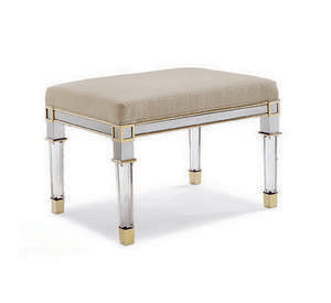 Silver And Gold Bench/Ottoman